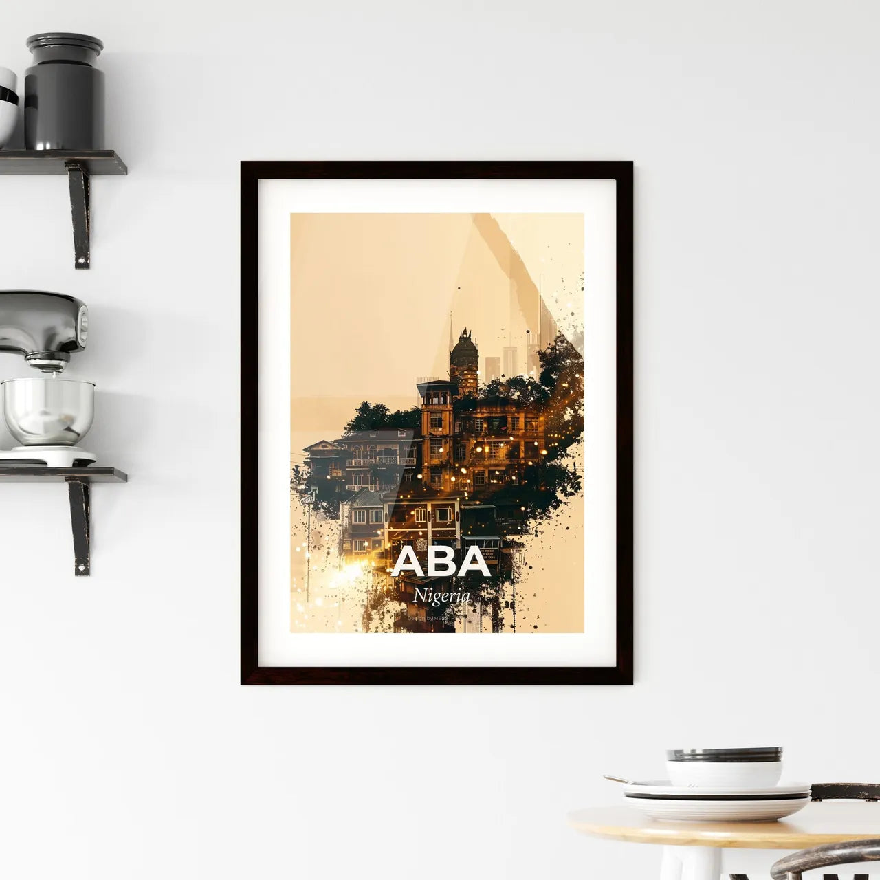 Aba Nigeria Skyline City Architecture Poster Framed Print
