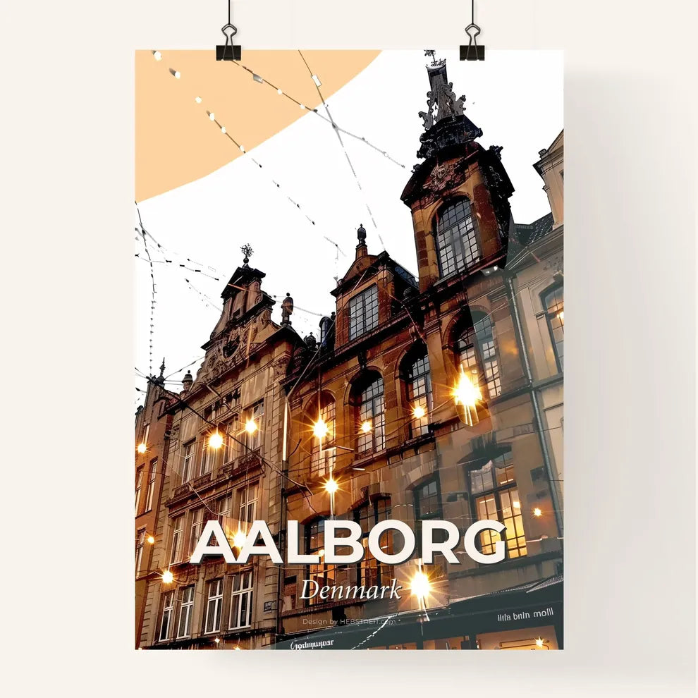 Aalborg Skyline City Composite Art Poster Poster