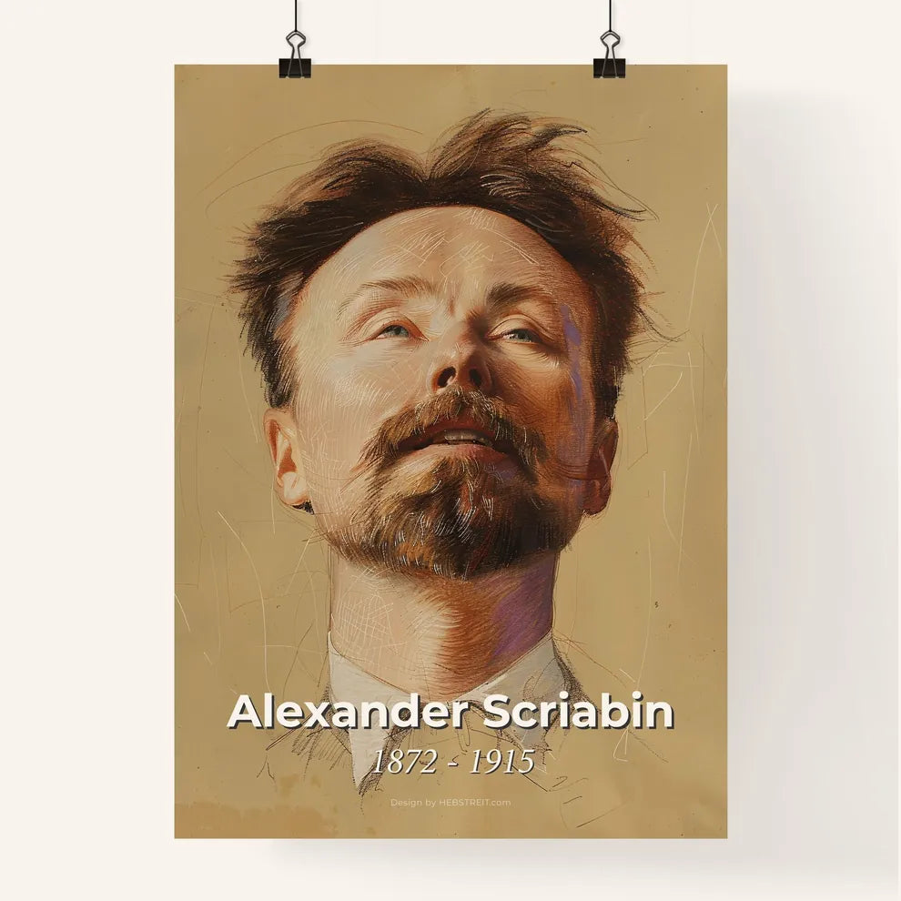 Elegant Portrait of Alexander Scriabin Poster