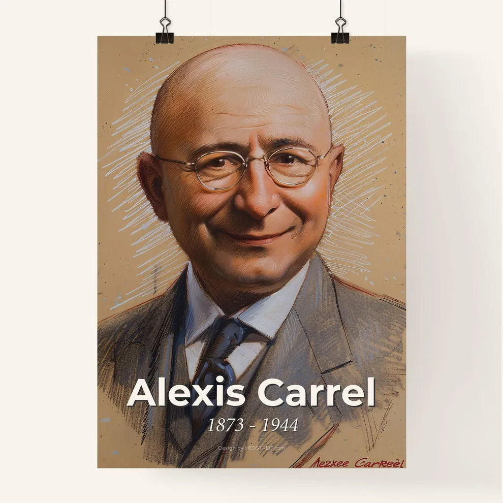 Elegant Portrait of Alexis Carrel Poster
