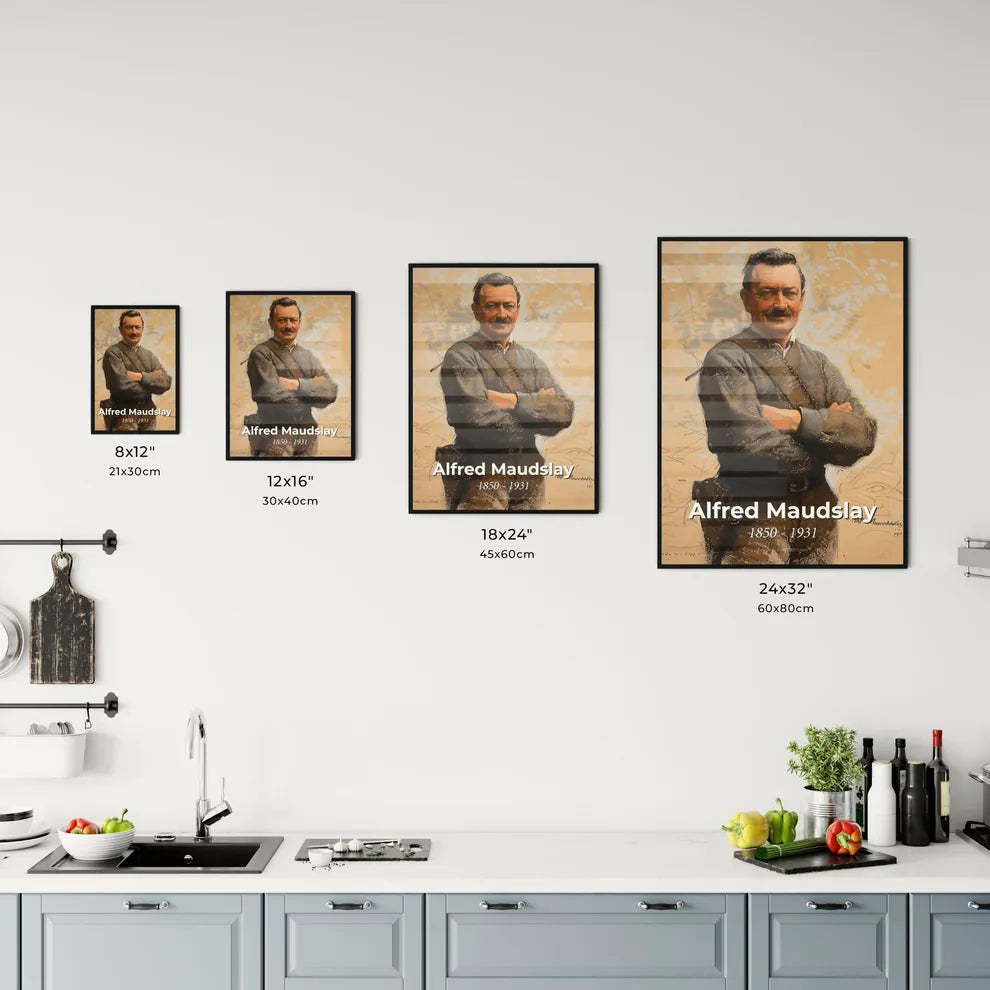 Radiant Portrait of Alfred Maudslay Size Chart