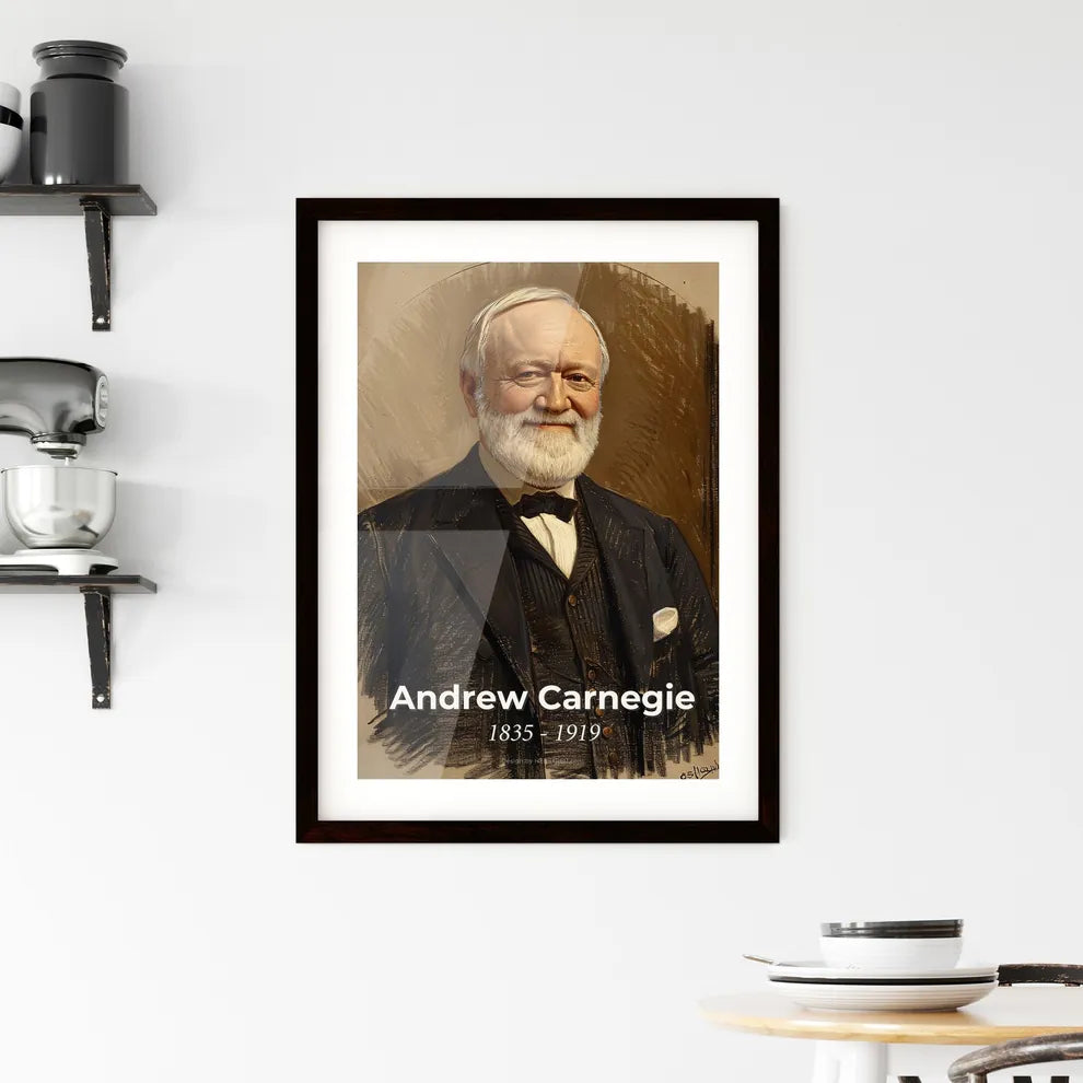Radiant Portrait of Andrew Carnegie Hangings