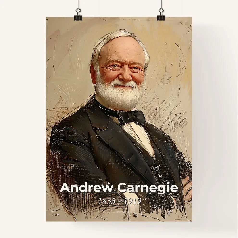 Dynamic Portrait of Andrew Carnegie Poster