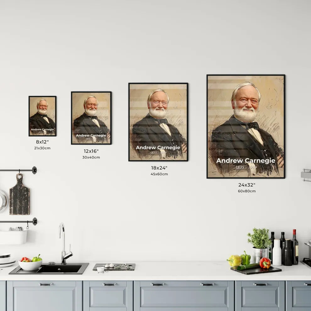 Dynamic Portrait of Andrew Carnegie Size Chart