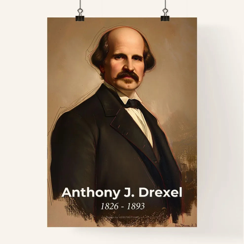 Elegant Portrait of Anthony J. Drexel Poster
