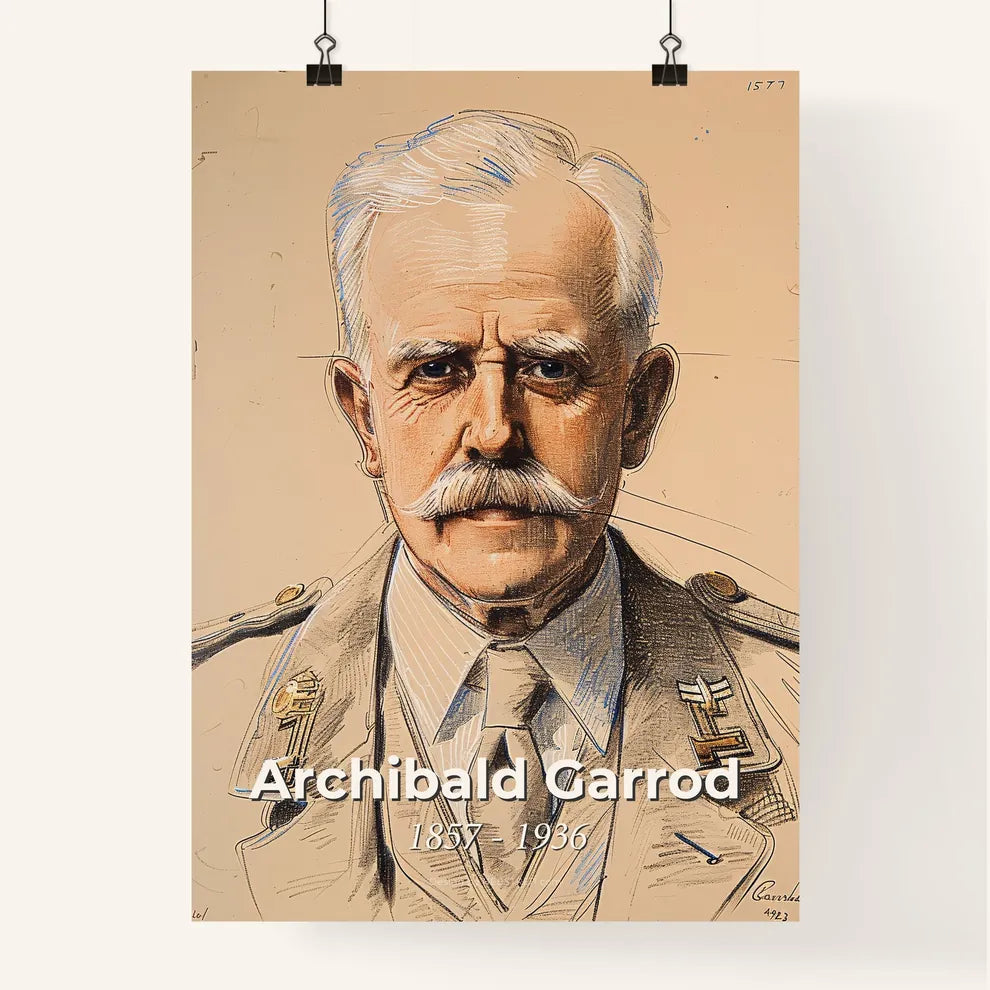 Elegant Portrait of Archibald Garrod Poster