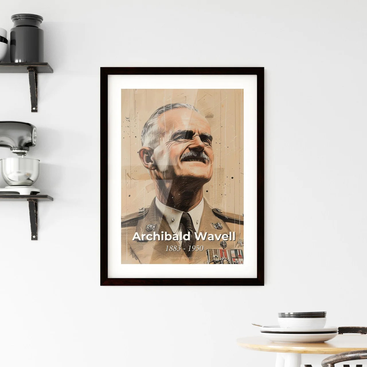 Vibrant Portrait of Field Marshal Archibald Wavell Hangings