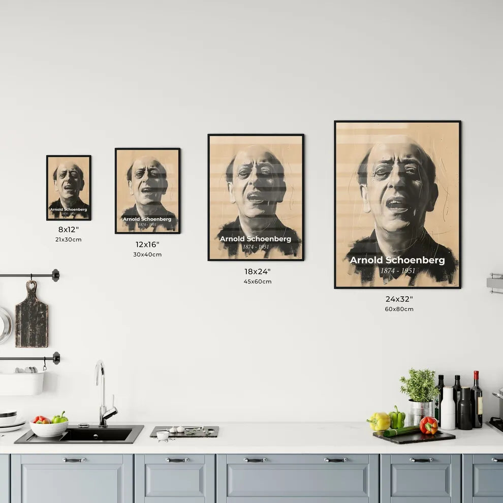 Masterful Tribute to Arnold Schoenberg Size Chart