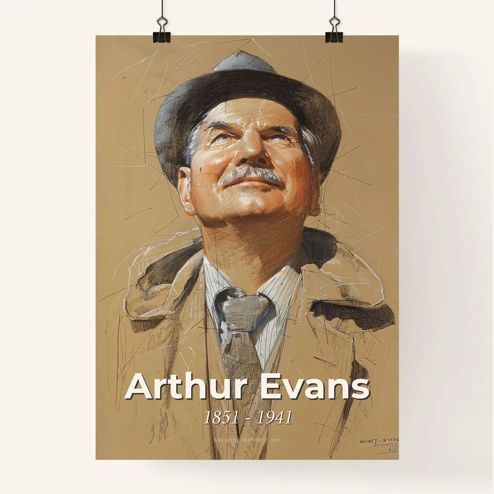 Elegant Portrait of Arthur Evans Poster