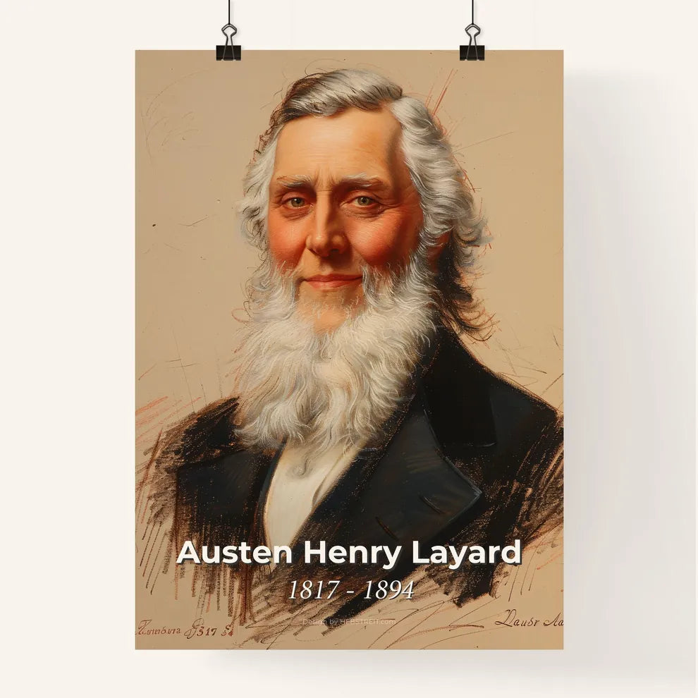 Elegant Portrait of Austen Henry Layard Poster