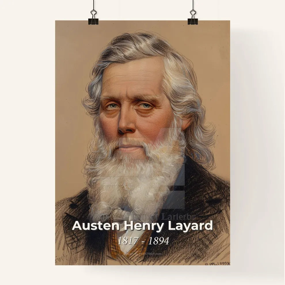 Captivating Portrait of Austen Henry Layard Poster