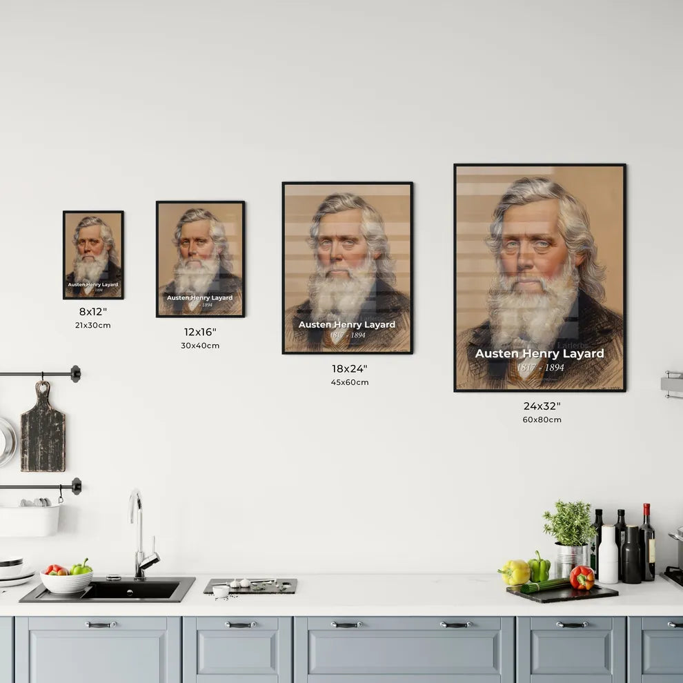 Captivating Portrait of Austen Henry Layard Size Chart