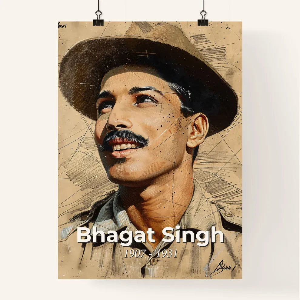 Radiant Tribute to Bhagat Singh Poster