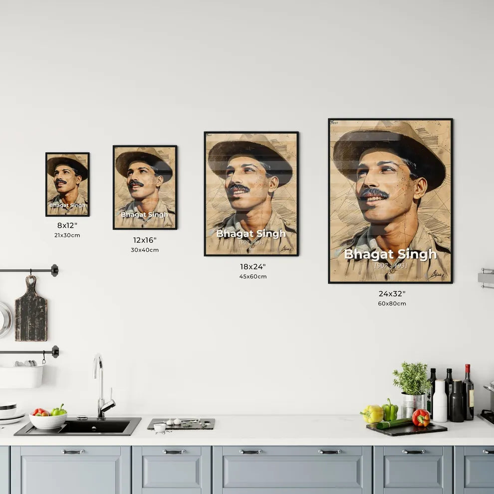 Radiant Tribute to Bhagat Singh Size Chart