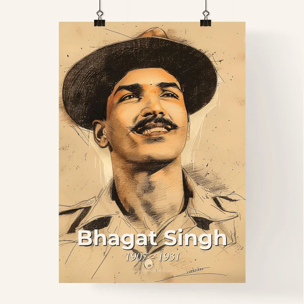 Vibrant Tribute to Bhagat Singh Poster