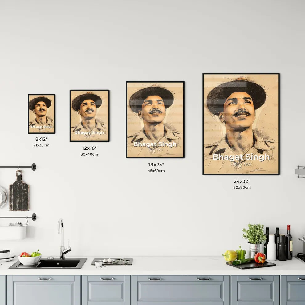 Vibrant Tribute to Bhagat Singh Size Chart