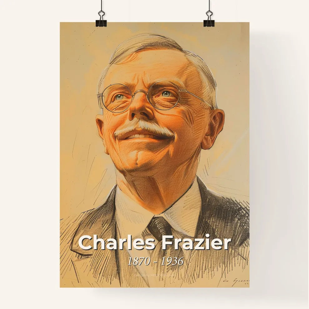 Elegant Contemporary Portrait of Charles Frazier Poster