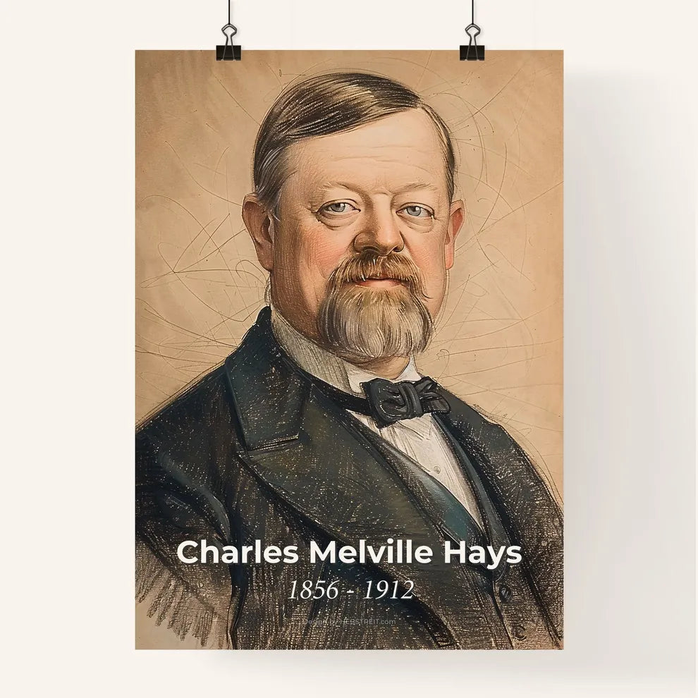 Charming Portrait of Charles Melville Hays Poster