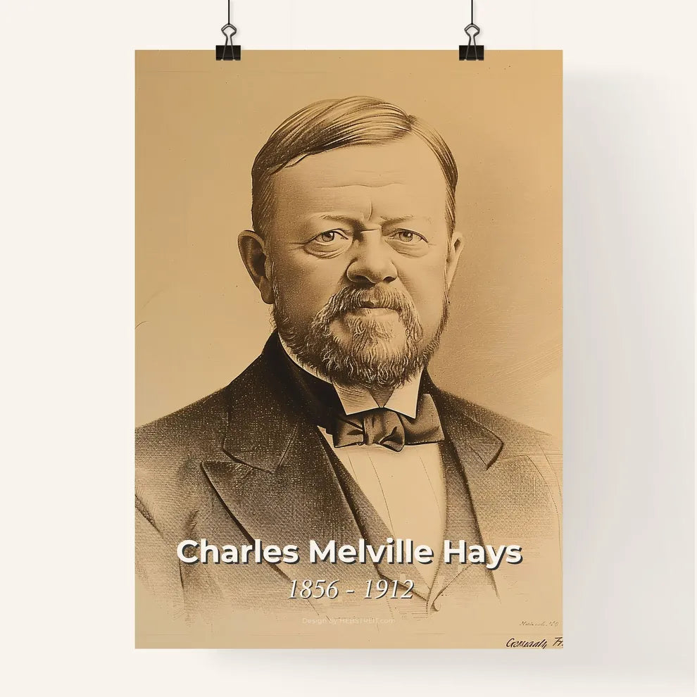 Elegant Portrait of Charles Melville Hays Poster
