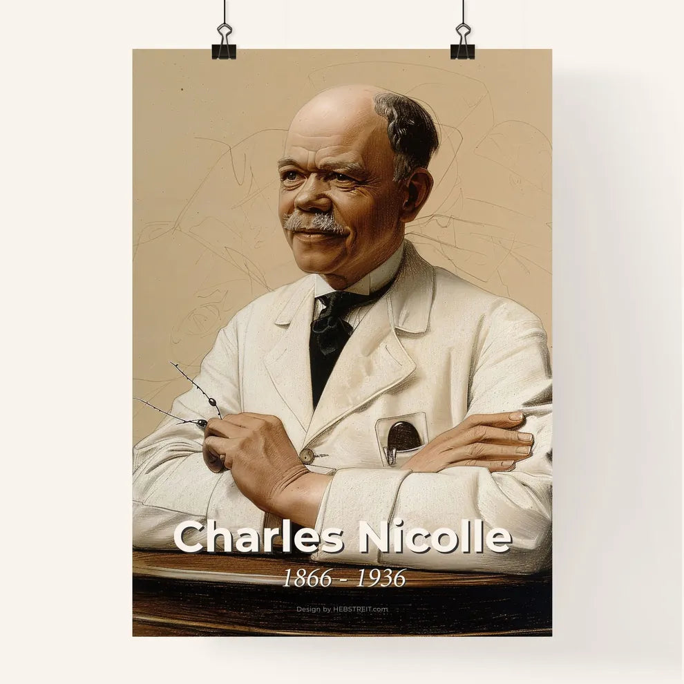 Elegant Portrait of Charles Nicolle Poster