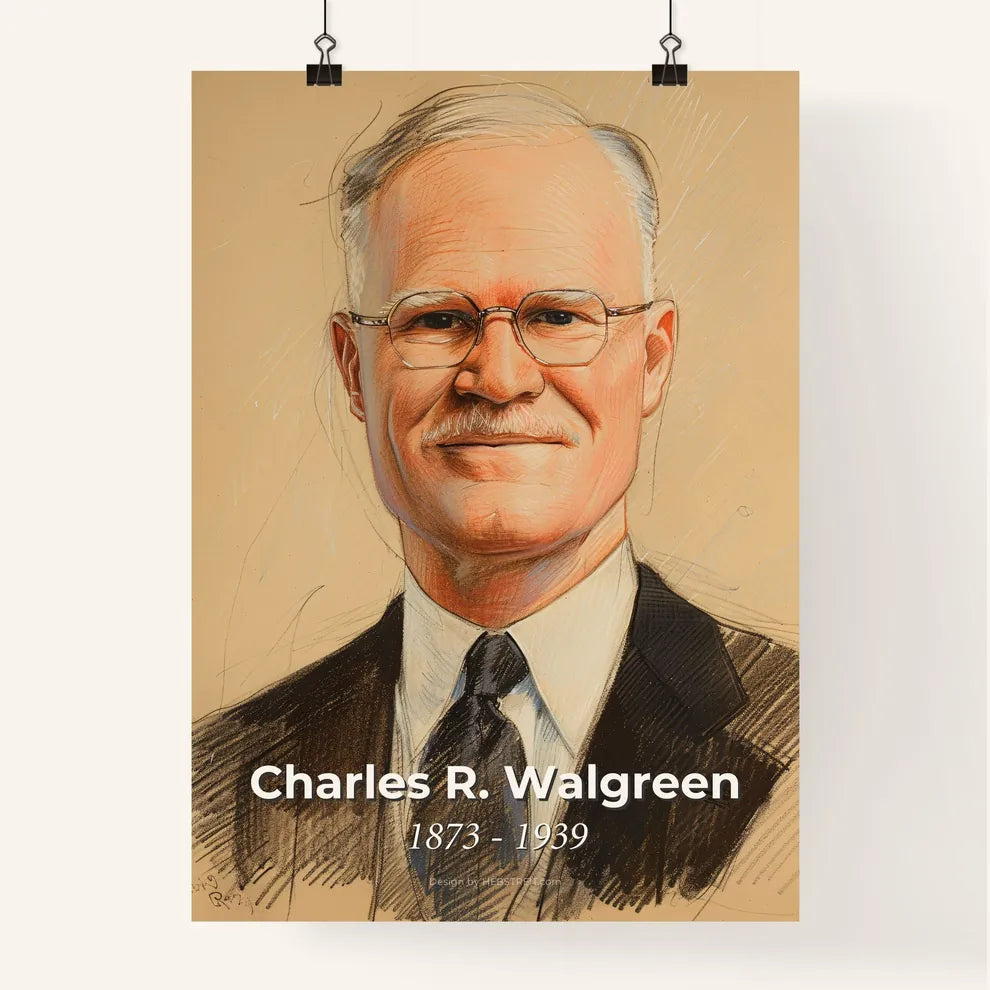 Captivating Portrait of Charles R. Walgreen Poster
