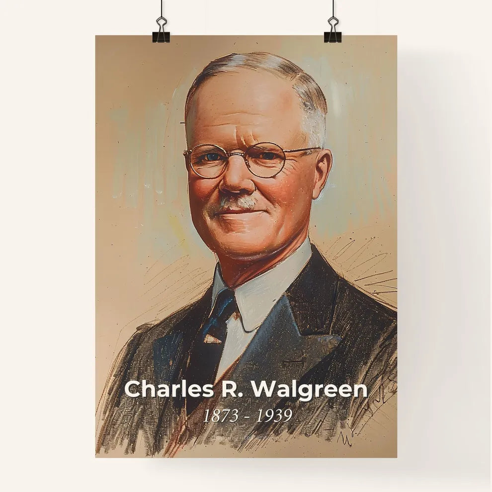 Elegant Portrait of Charles R. Walgreen Poster