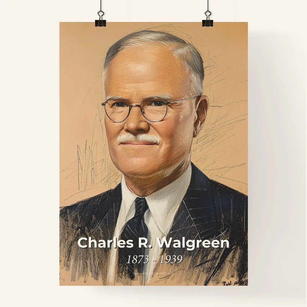 Elegant Portrait of Charles R. Walgreen Poster