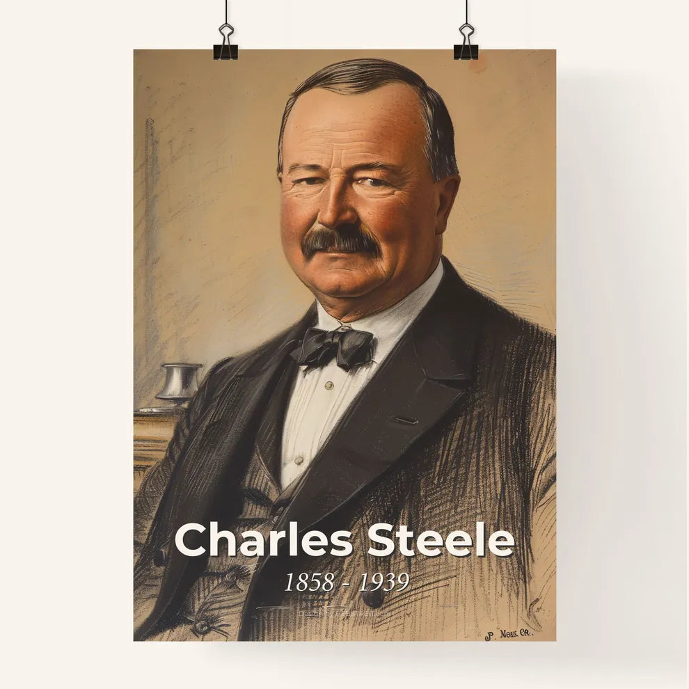 Elegant Portrait of Charles Steele (1858 Poster