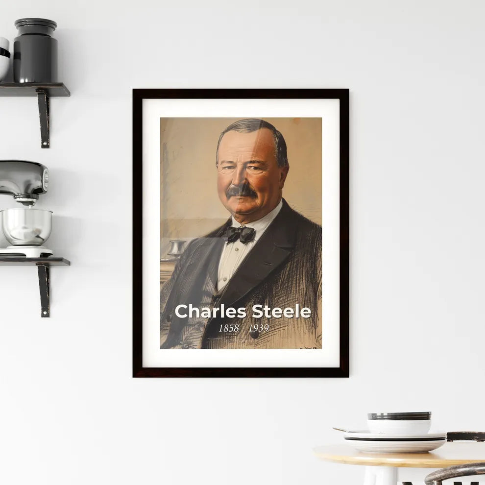 Elegant Portrait of Charles Steele (1858 Hangings