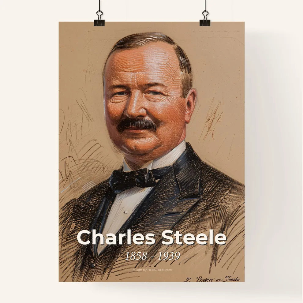 Elegant Portrait of Charles Steele Poster