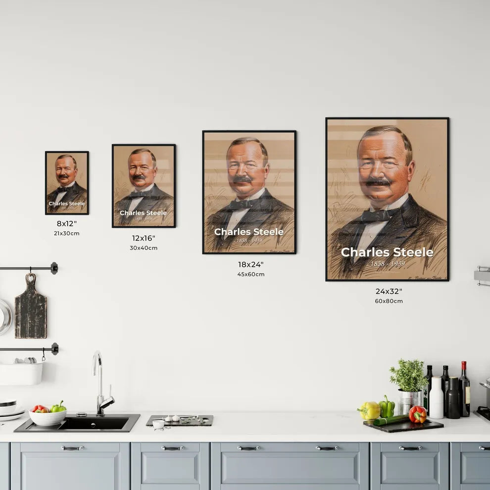 Elegant Portrait of Charles Steele Size Chart