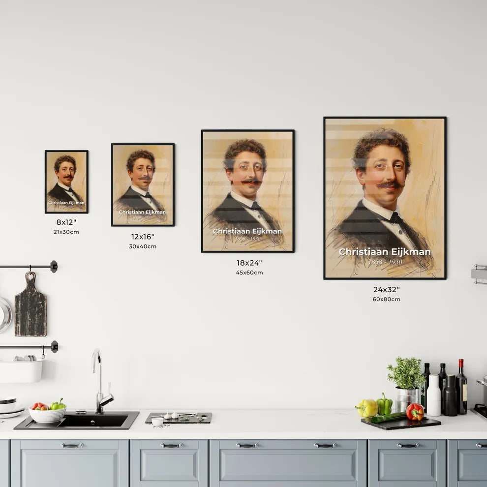 Elegant Portrait of Christiaan Eijkman Size Chart
