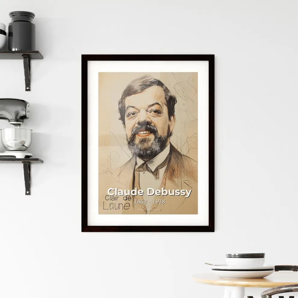 Elegant Portrait of Claude Debussy Hangings