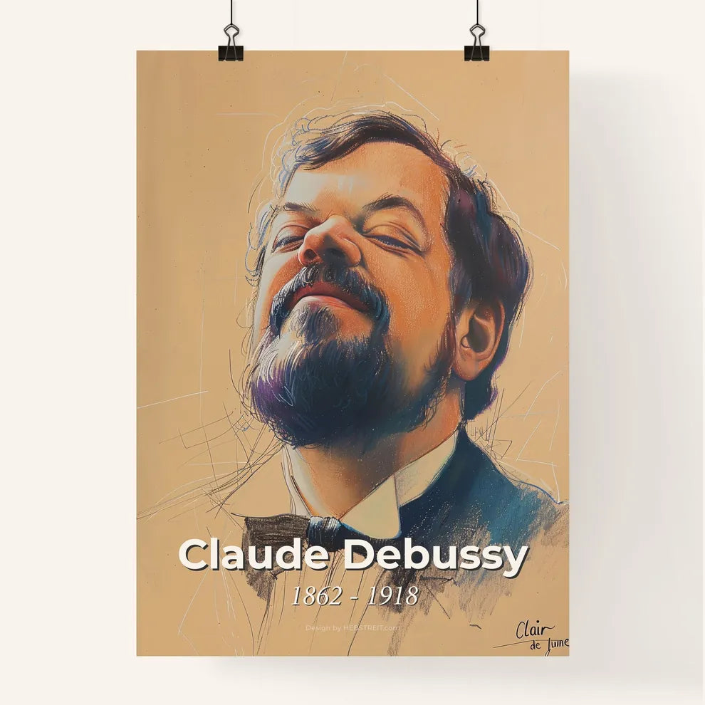 Captivating Portrait of Claude Debussy Poster