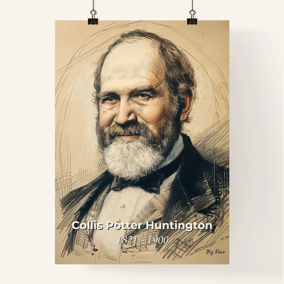 Captivating Portrait of Collis Potter Huntington Poster
