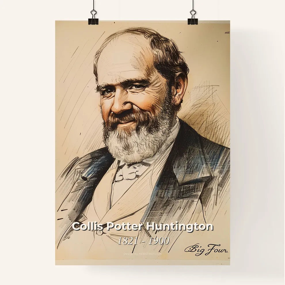 Elegant Portrait of Collis Potter Huntington Poster
