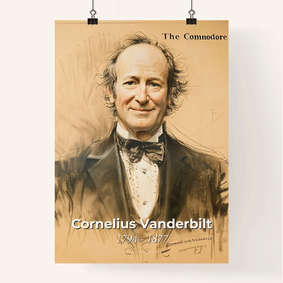 Radiant Portrait of Cornelius Vanderbilt Poster