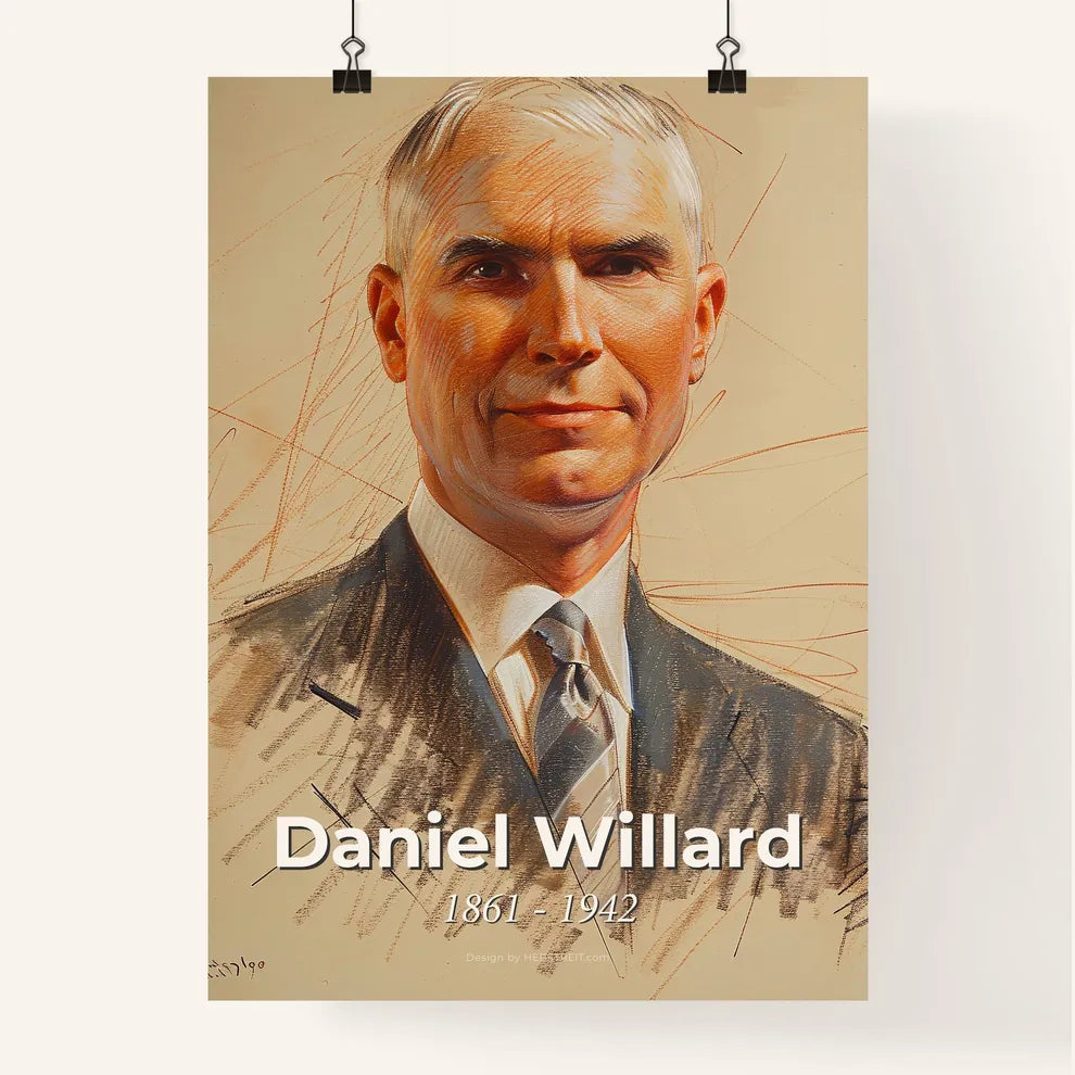 Striking Contemporary Portrait of Daniel Willard Poster