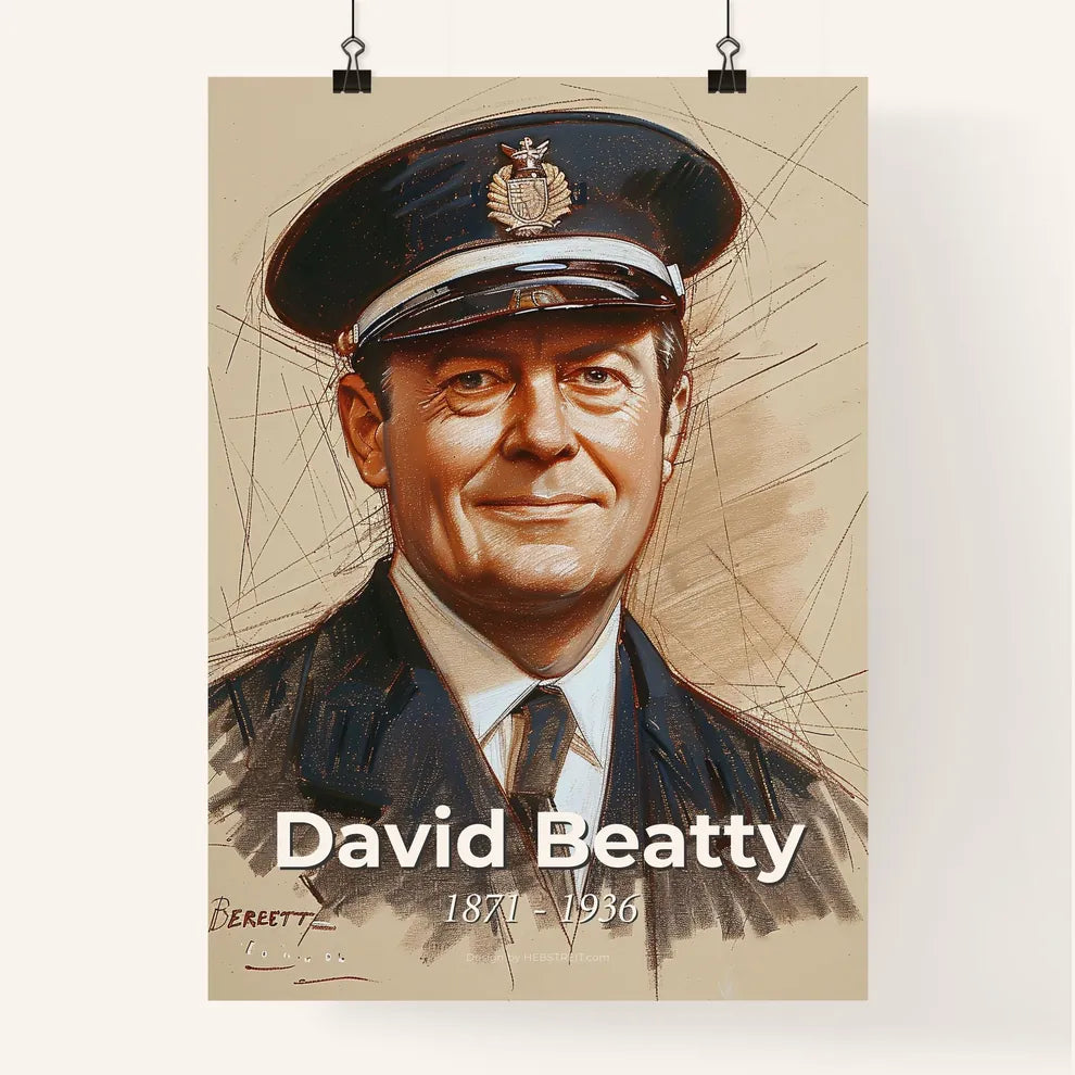 Elegant Portrait of Admiral David Beatty Poster
