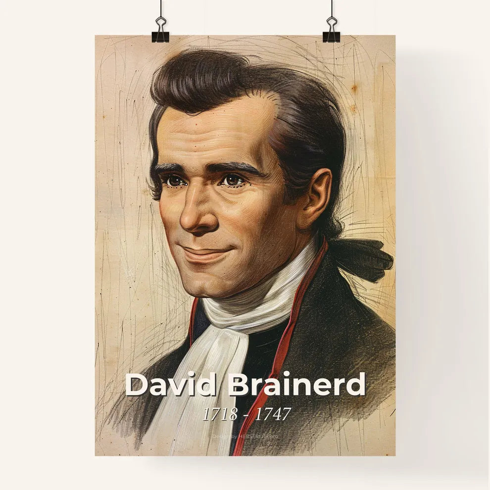 Elegant Portrait of David Brainerd Poster