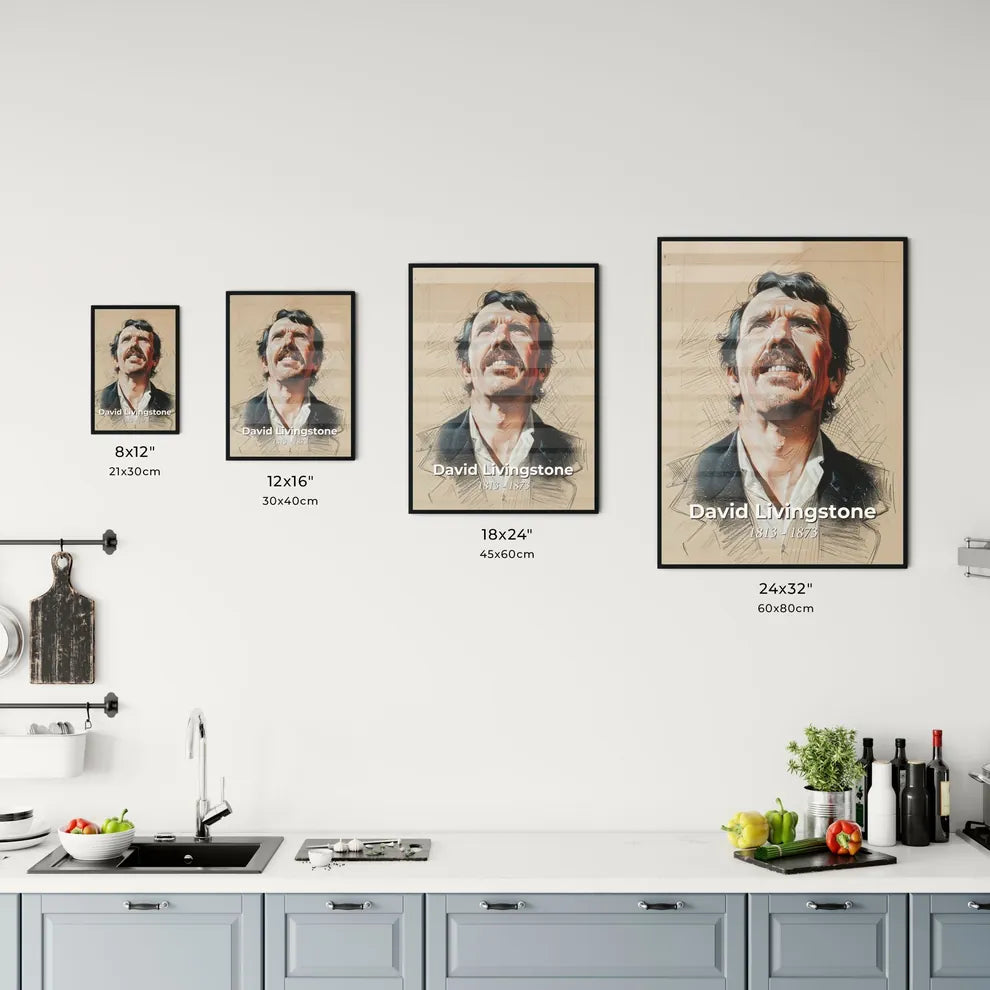 Captivating Contemporary Portrait of David Livingstone Size Chart