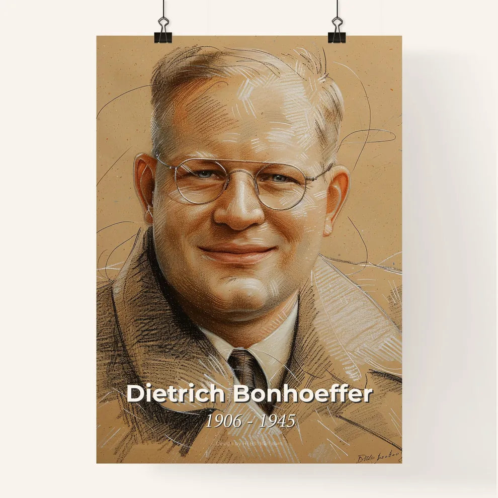 Radiant Portrait of Dietrich Bonhoeffer Poster