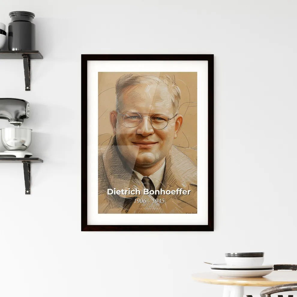 Radiant Portrait of Dietrich Bonhoeffer Hangings