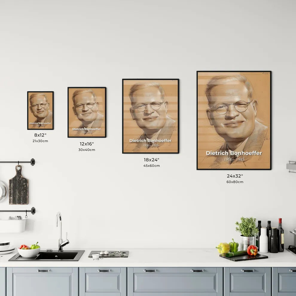 Radiant Tribute to Dietrich Bonhoeffer Size Chart