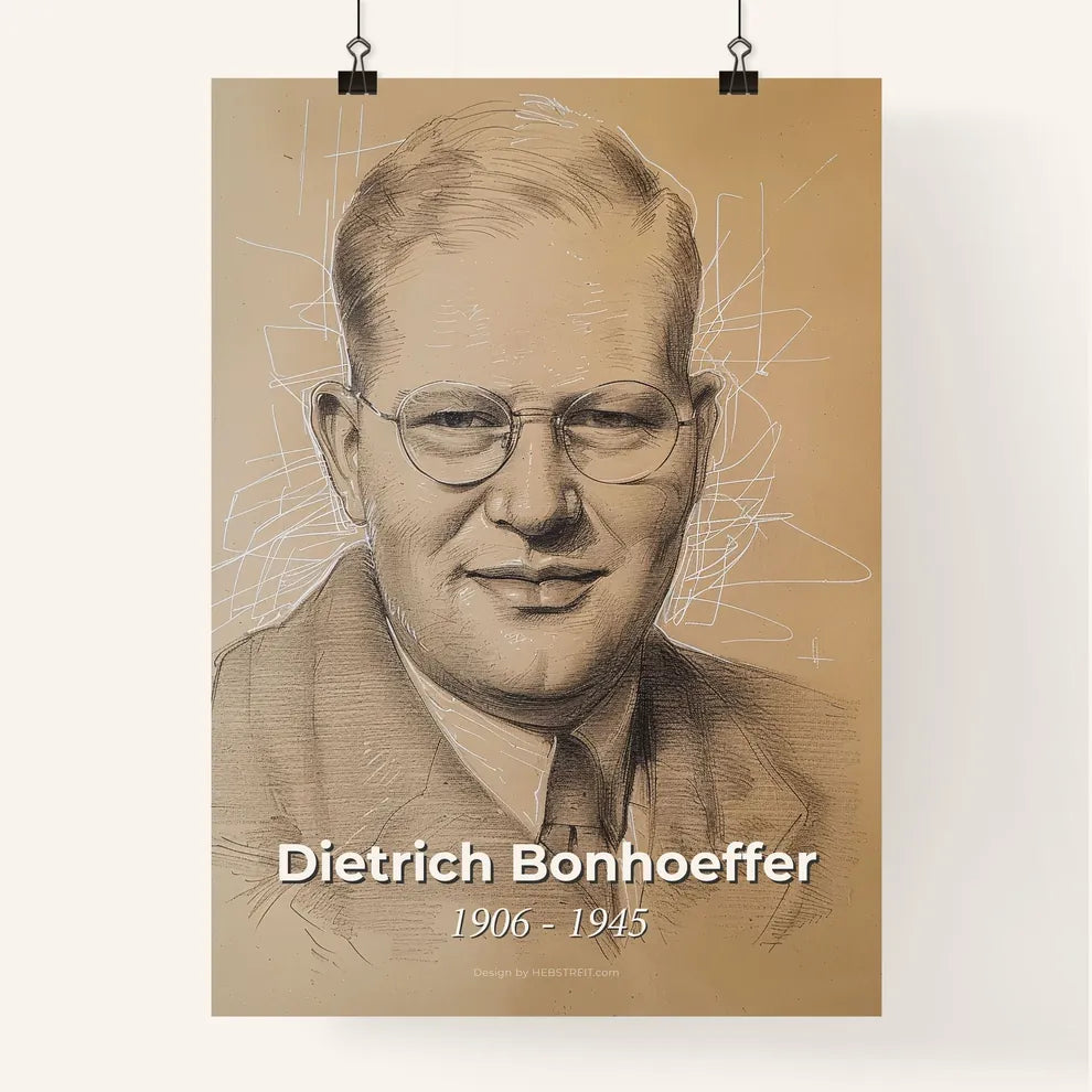 Radiant Portrait of Dietrich Bonhoeffer Poster