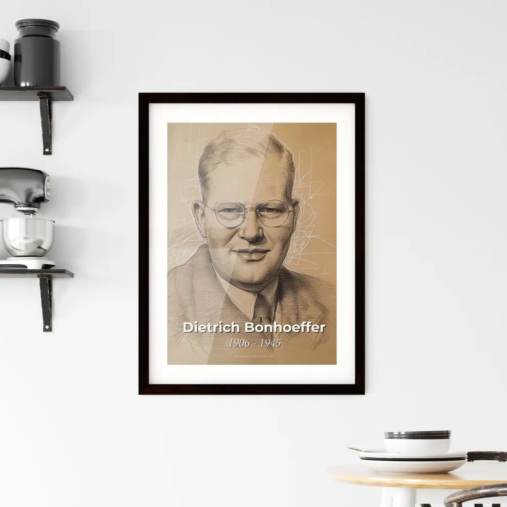 Radiant Portrait of Dietrich Bonhoeffer Hangings