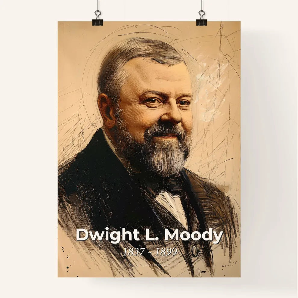 Radiant Portrait of Dwight L. Moody Poster