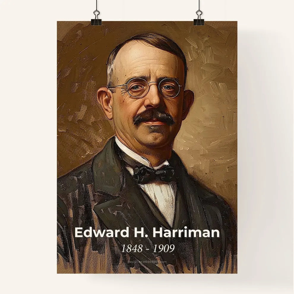 Elegant Portrait of Edward H. Harriman Poster