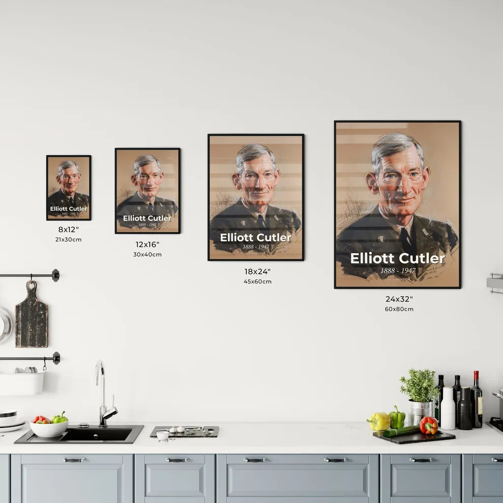 Elegant Portrait of Elliott Cutler Size Chart