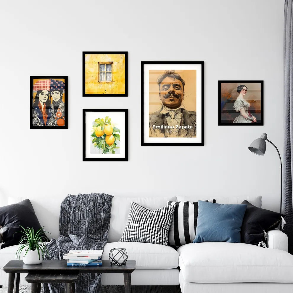 Vibrant Portrait of Emiliano Zapata Wall Art